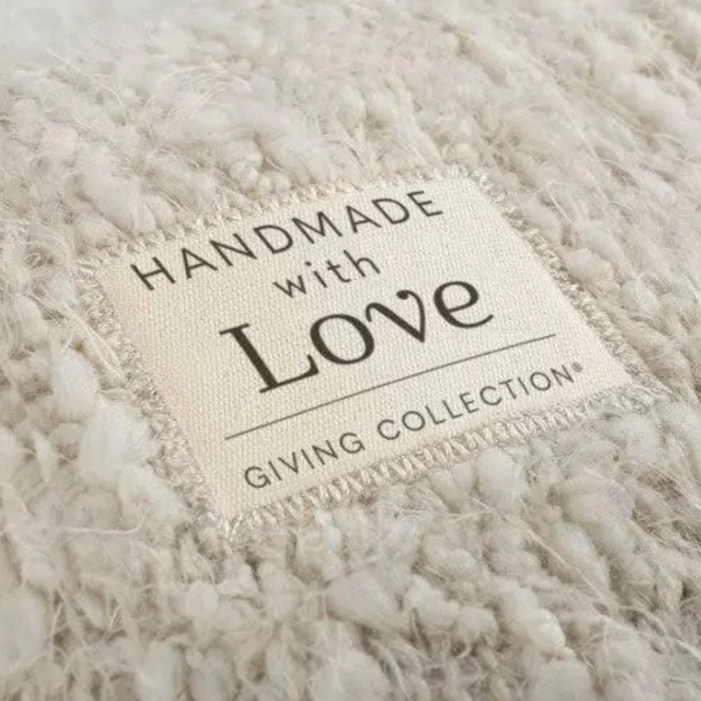 DEMDACO GIVING HEART COLLECTION WEIGHTED IVORY SOFT PILLOW GIFT HANDMADE…